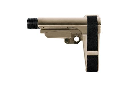 SB TACTICAL SBA3 5-Position Adjustable Pistol Stabilizing Brace for AR-15 Pistols (FDE)