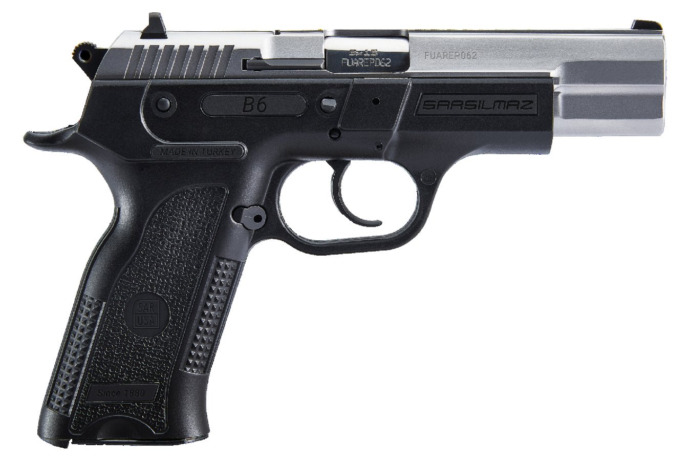 SAR USA B6 9MM PISTOL WITH STAINLESS SLIDE