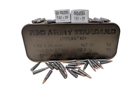 RED ARMY STANDARD 7.62X39 122 gr FMJ 640 Rounds in Tin Can