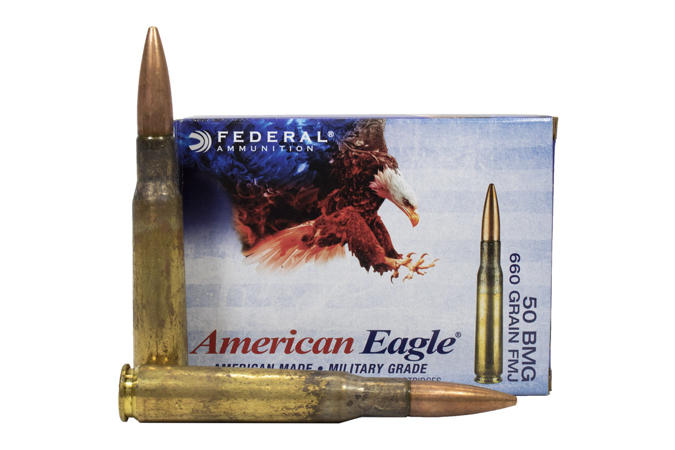 FEDERAL AMMUNITION 50 BMG 660 GR FMJ AMERICAN EAGLE 10/BOX