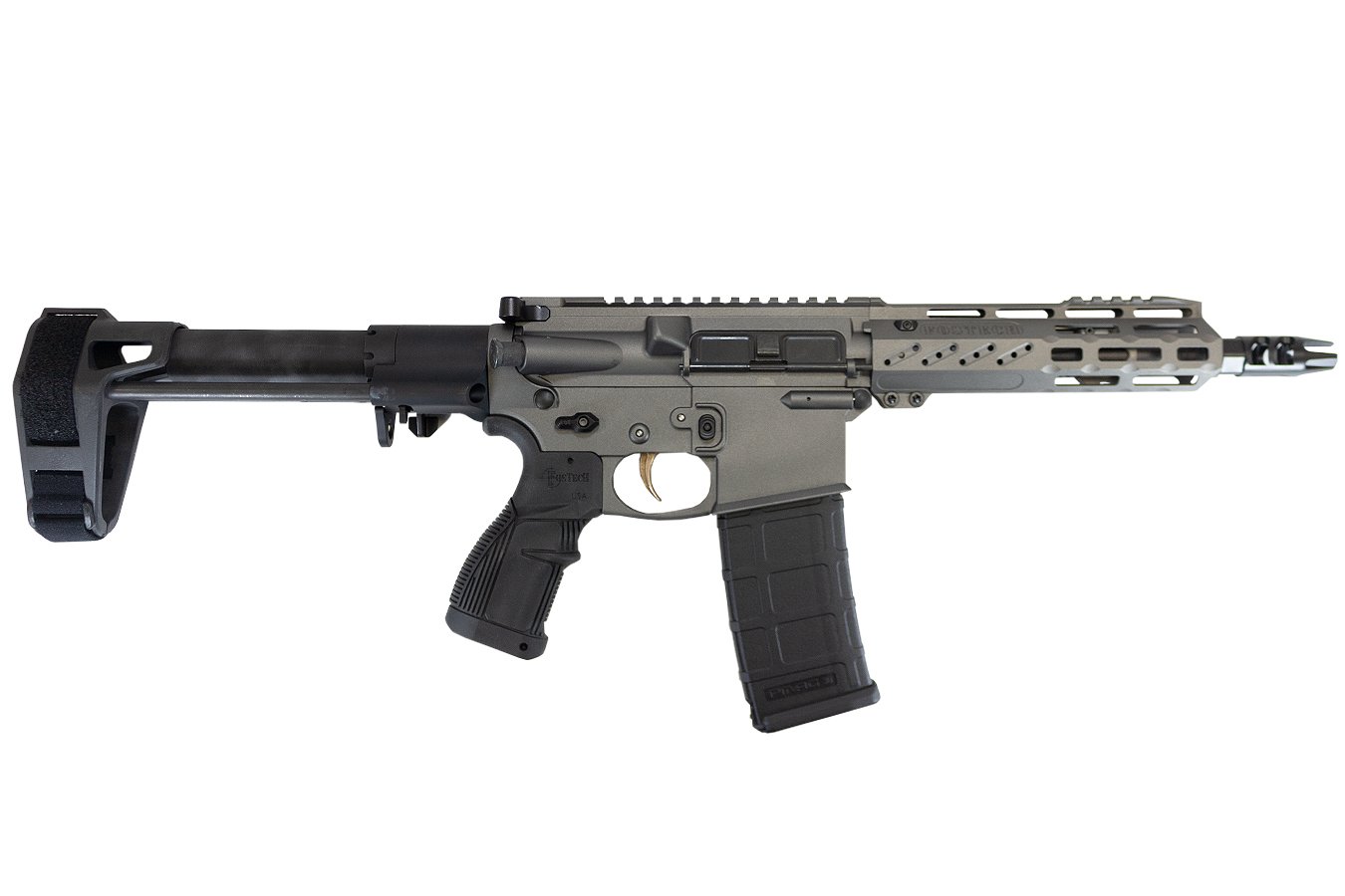 FOSTECH LITE TOMCAT FIGHTER 300 BLACKOUT AR-STYLE PISTOL WITH TUNGSTEN CERAKOTE FINISH