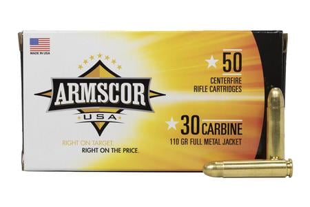 30 CARBINE 110 GR FMJ 50/BOX