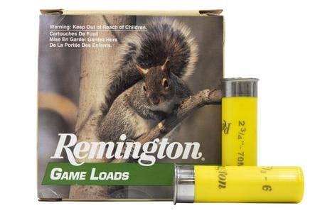 20 GAUGE 2 3/4 INCH 7/8 OZ 6 SHOT - GAME LOAD 25/BOX