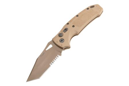 SIG K320A M17/M18 AUTOMATIC FOLDING KNIFE WITH TANTO BLADE - PARTIALLY SERRATED 