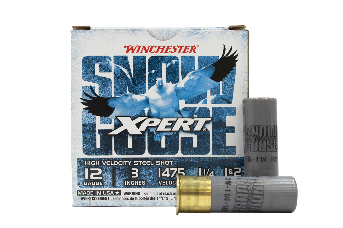 WINCHESTER AMMO 12 GAUGE 3 INCH HIGH VELOCITY STEEL SHOT XPERT SNOW GOOSE 25/BOX