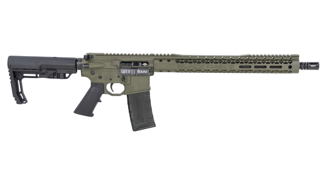 BLACK RAIN ORDNANCE BILLET 5.56 NATO AR15 WITH OD GREEN FINISH