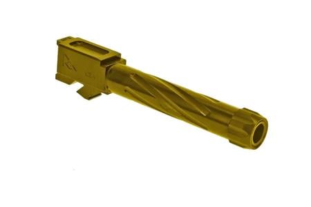 RIVAL ARMS Glock 19 Gen 3 and 4 Drop-In Barrel with Threaded Muzzle (Gold)