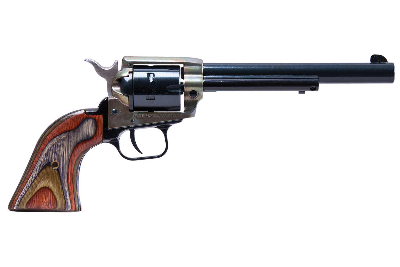 HERITAGE ROUGH RIDER 22LR/22WMR REVOLVER WITH CAMO LAMINATE GRIPS