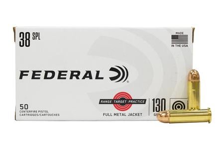 FEDERAL AMMUNITION 38 Special 130 gr FMJ Range/Target/Practice 50/Box