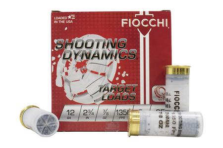 FIOCCHI 12 Gauge 2 3/4 Inch Lead Target Loads Shooing Dynamics 25/Box