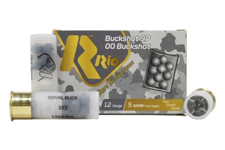 Rio 12 Gauge 2 3/4 Inch 00 Buckshot Royal Buck 5/Box