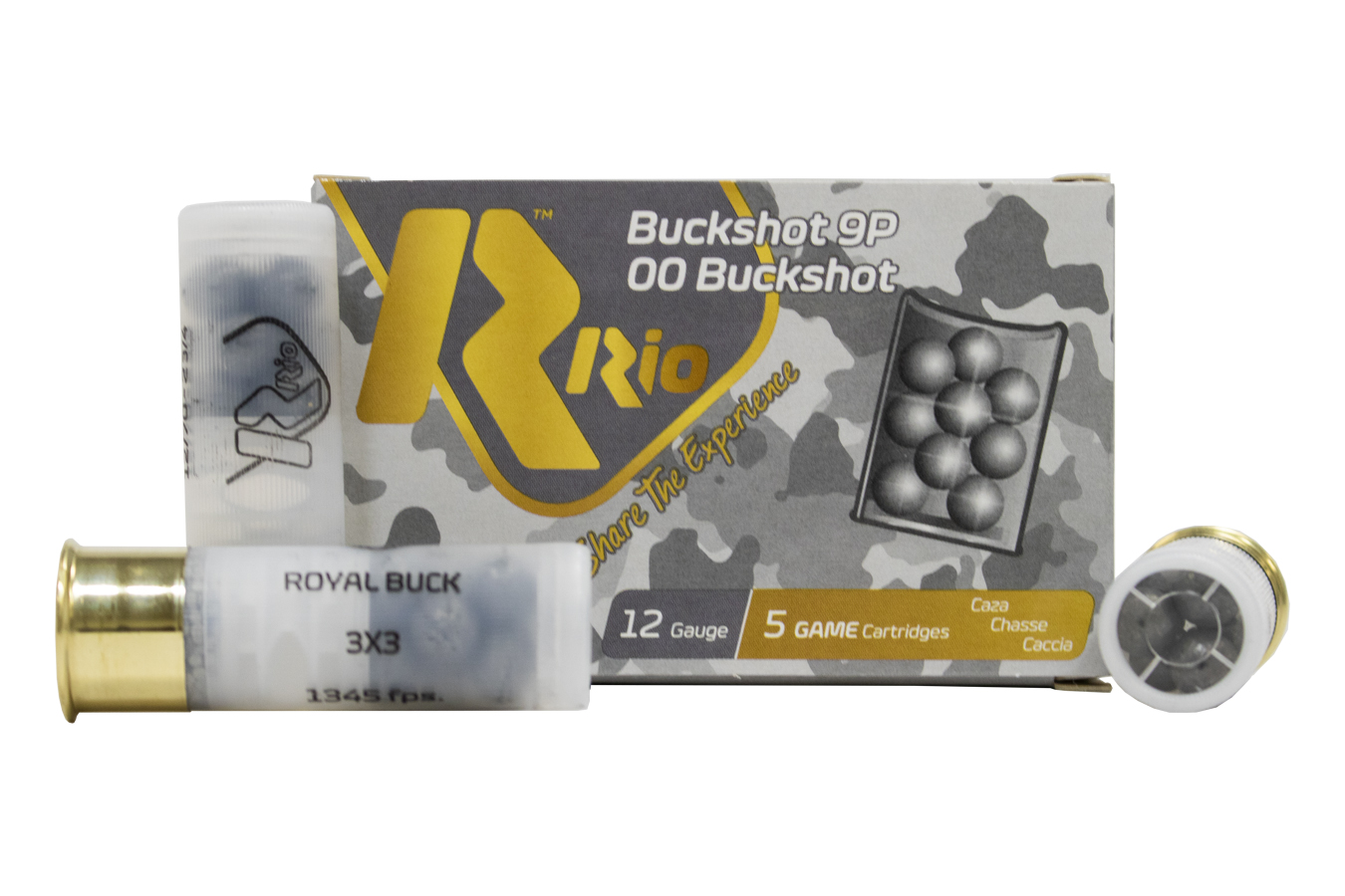 RIO 12 GAUGE 2 3/4 INCH 00 BUCKSHOT ROYAL BUCK 5/BOX