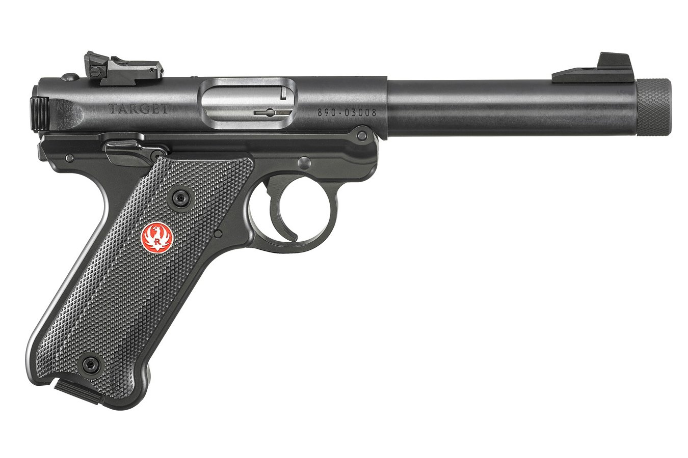 RUGER MARK IV TARGET 22LR RIMFIRE PISTOL WITH THREADED BARREL