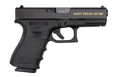 GLOCK 19 Gen3 9mm with Gadsen Flag and Don't Tread on Me Gold Engraving