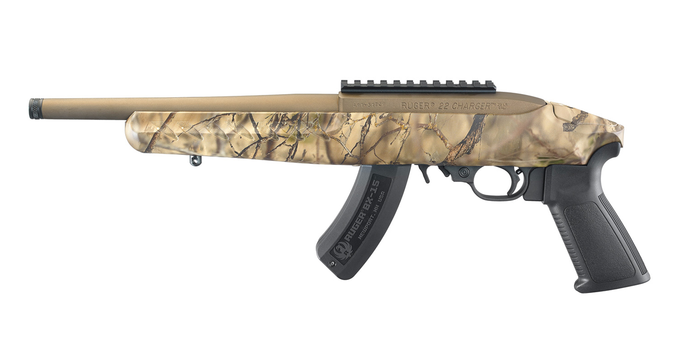 RUGER 22 CHARGER 22 LR SEMI-AUTOMATIC PISTOL WITH BURNT BRONZE CERAKOTE FINISH
