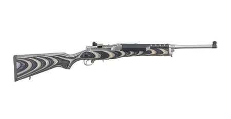 RUGER Mini-14 Ranch 5.56mm NATO Semi-Automatic Rifle with Gray/Black Chevron Laminated Stock