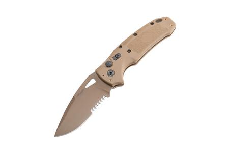 SIG M17 M18 AUTOMATIC FOLDING KNIFE WITH PARTIALLY SERRATED DROP POINT BLADE