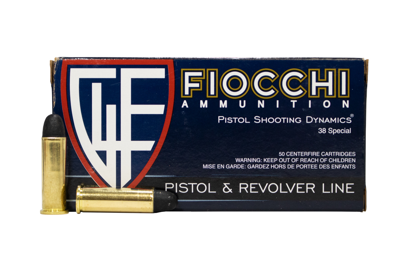 FIOCCHI 38 SPECIAL 158 GR LEAD ROUND NOSE PISTOL SHOOTING DYNAMICS 50/BOX