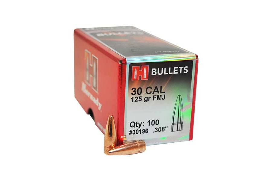 HORNADY FMJ RIFLE 30CAL .308 125GR 100PER/BX