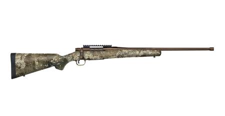 MOSSBERG Patriot Predator 22-250 Rem Bolt Action Rifle with Strata Camo Stock and Patriot Brown Cerakote Finish 