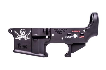 SPIKES TAC Calico Jack Stripped Lower Receiver with Color Filled Components (Multi-Cal)