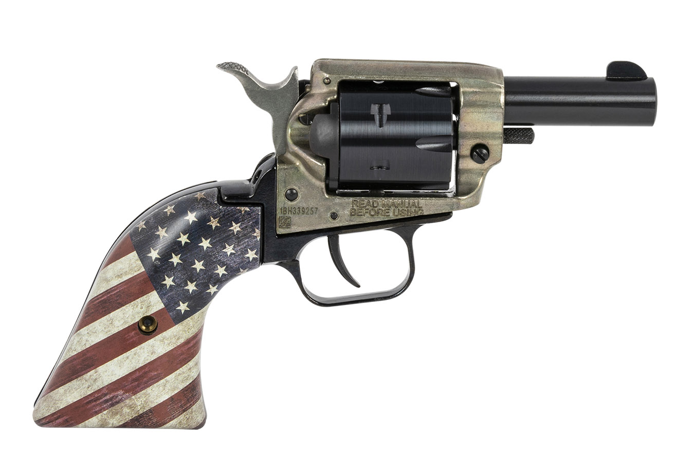 HERITAGE BARKEEP 22 LR REVOLVER WITH FLAG GRIP 2 INCH BBL