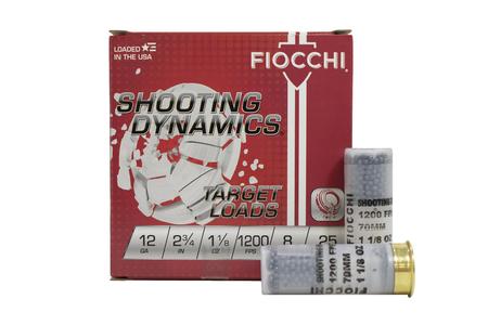 FIOCCHI 12 Gauge 2-3/4 in 1 1/8 oz 8 Shot 25/Box