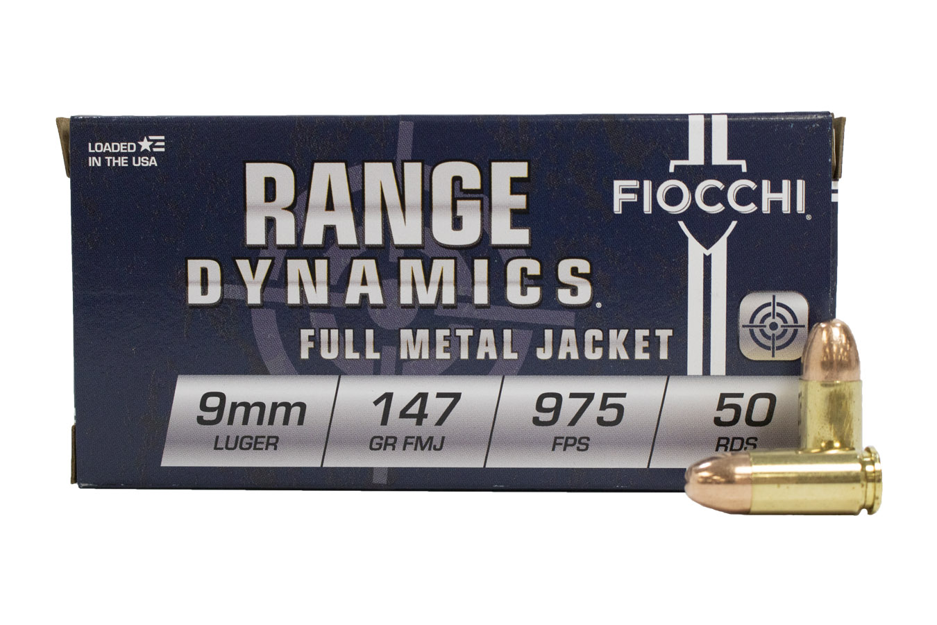 FIOCCHI 9MM 147 GR FMJ RANGE DYNAMICS 50/BOX