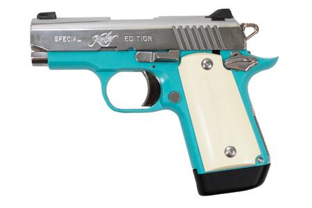 KIMBER MICRO 9 BEL-AIR 9MM SPECIAL EDITION PISTOL WITH IVORY MICARTA GRIPS AND BLUE FR