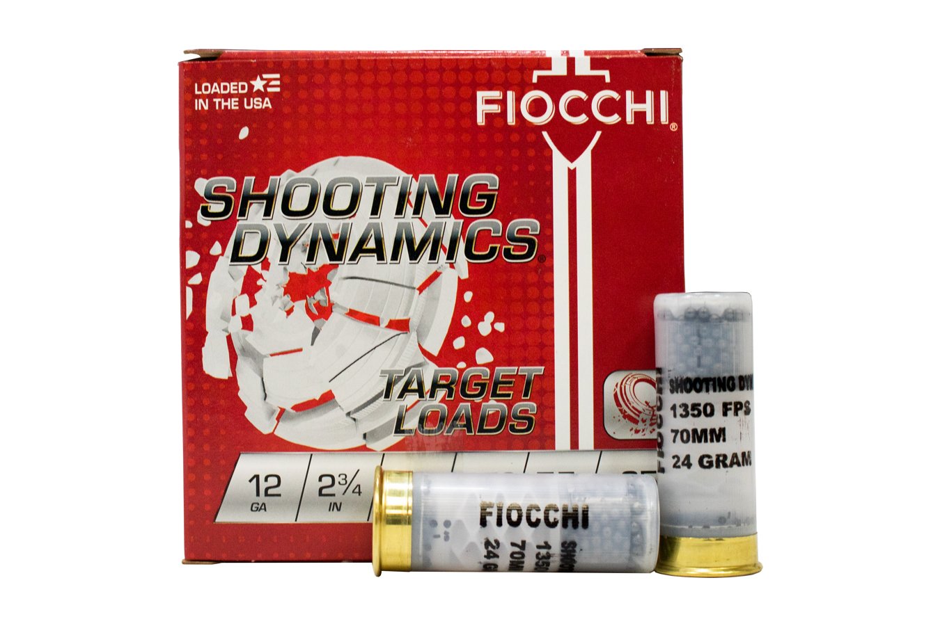 FIOCCHI 12 GAUGE 2 3/4 INCH LEAD TARGET LOADS SHOOTING DYNAMICS 25/BOX