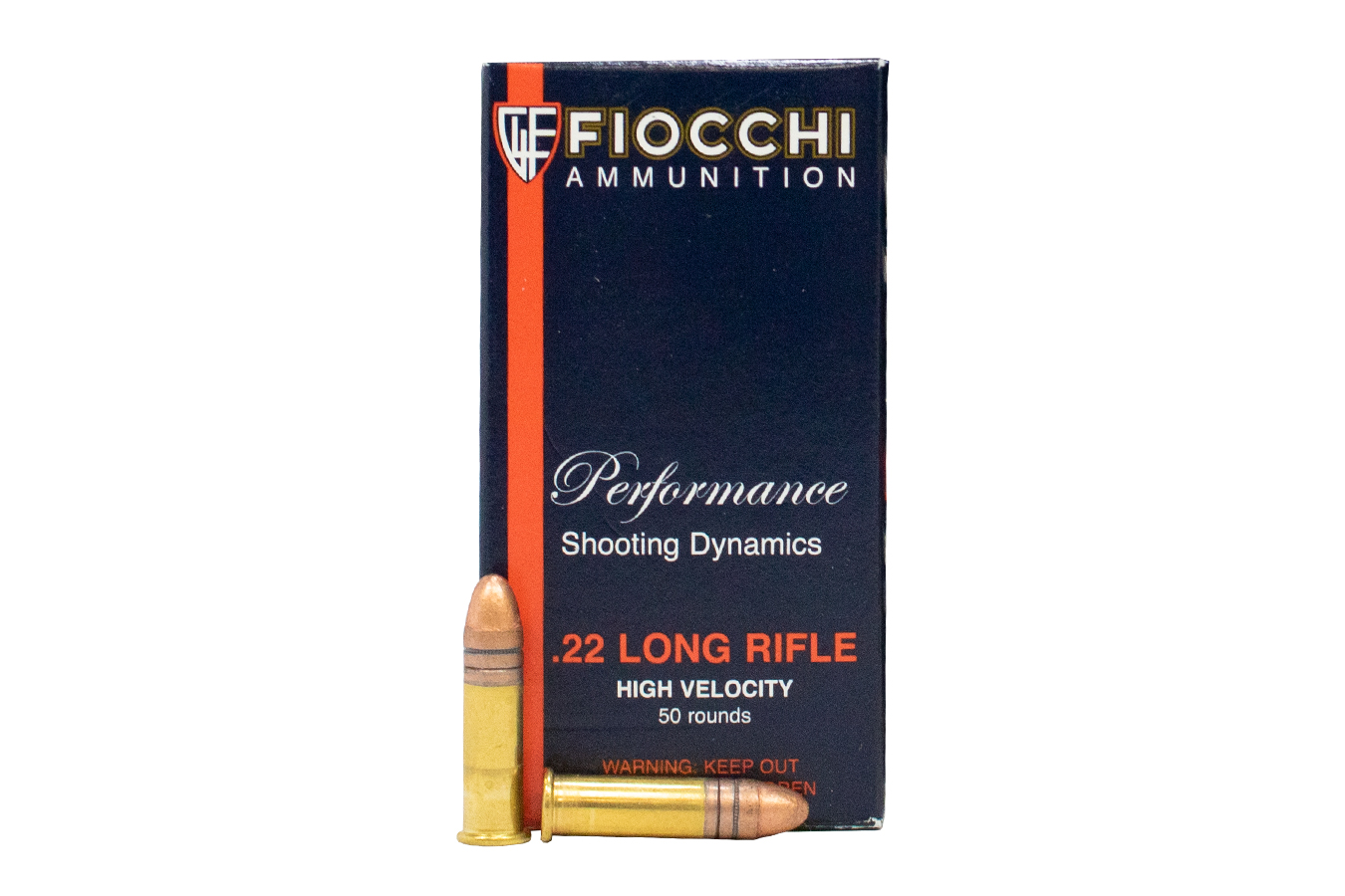 FIOCCHI 22LR 40 GR COPPER PLATED SOLID POINT PERFORMANCE SHOOTING DYNAMICS 50/BOX