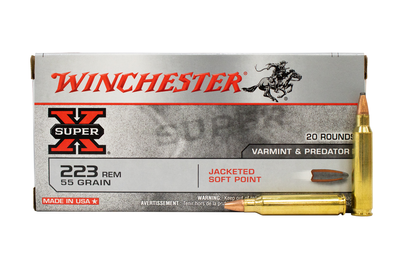 WINCHESTER AMMO 223 REM 55 GR JSP SUPER-X