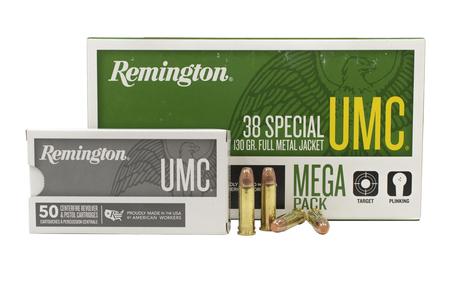 Remington 38 Special 130 gr FMJ UMC 250 Round Mega Pack