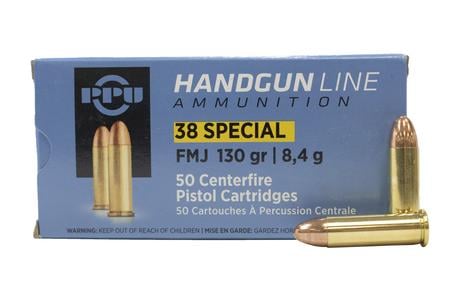 38 SPECIAL 130 GR FMJ 50/BOX