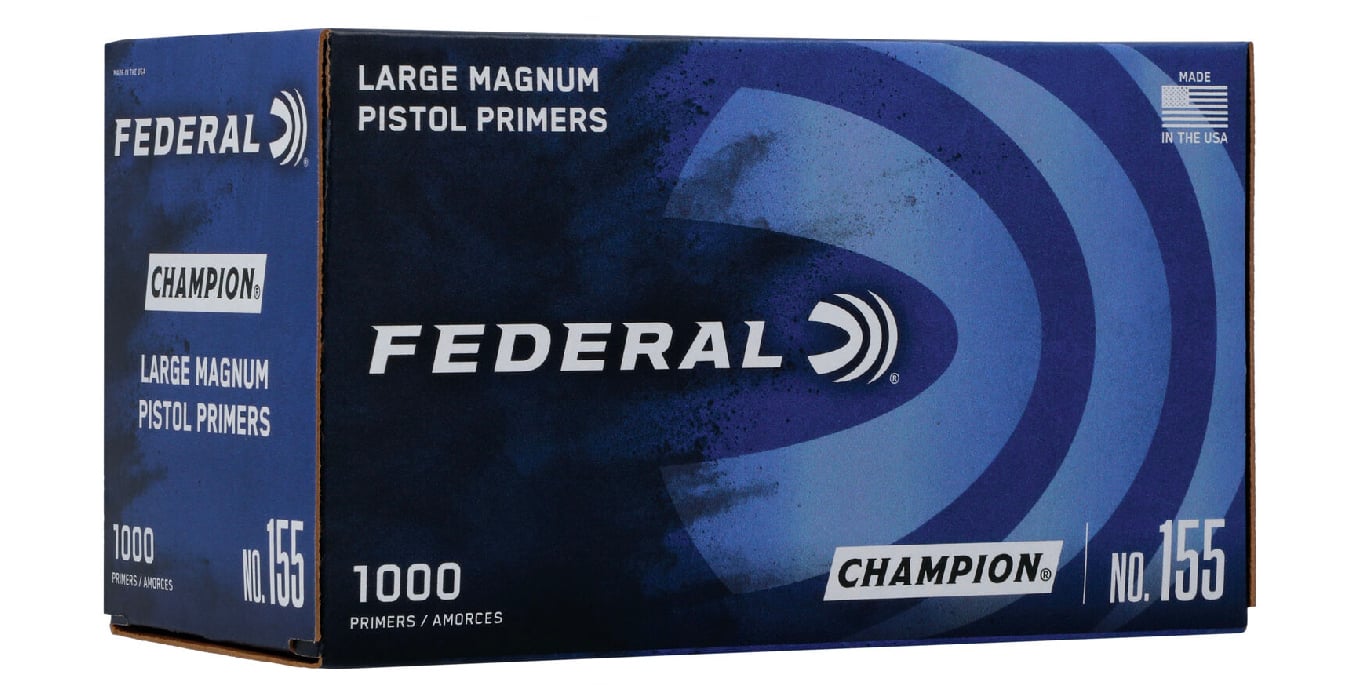 FEDERAL AMMUNITION LARGE PISTOL MAGNUM PRIMERS (CHAMPION) 1000/COUNT