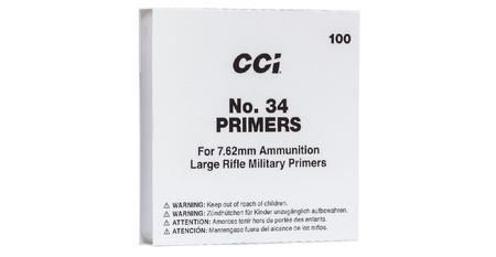 CCI AMMUNITION Large Rifle Military Primers for 7.62mm (No. 34) 1000/Box