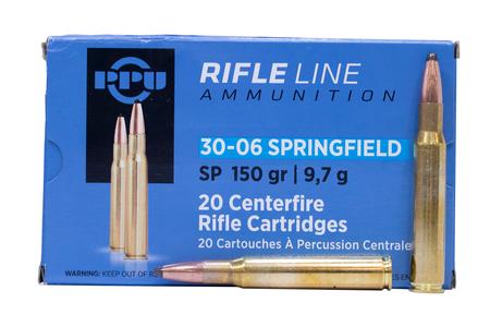 PPU 30-06 Springfield 150 gr Soft Point (SP) 20/Box