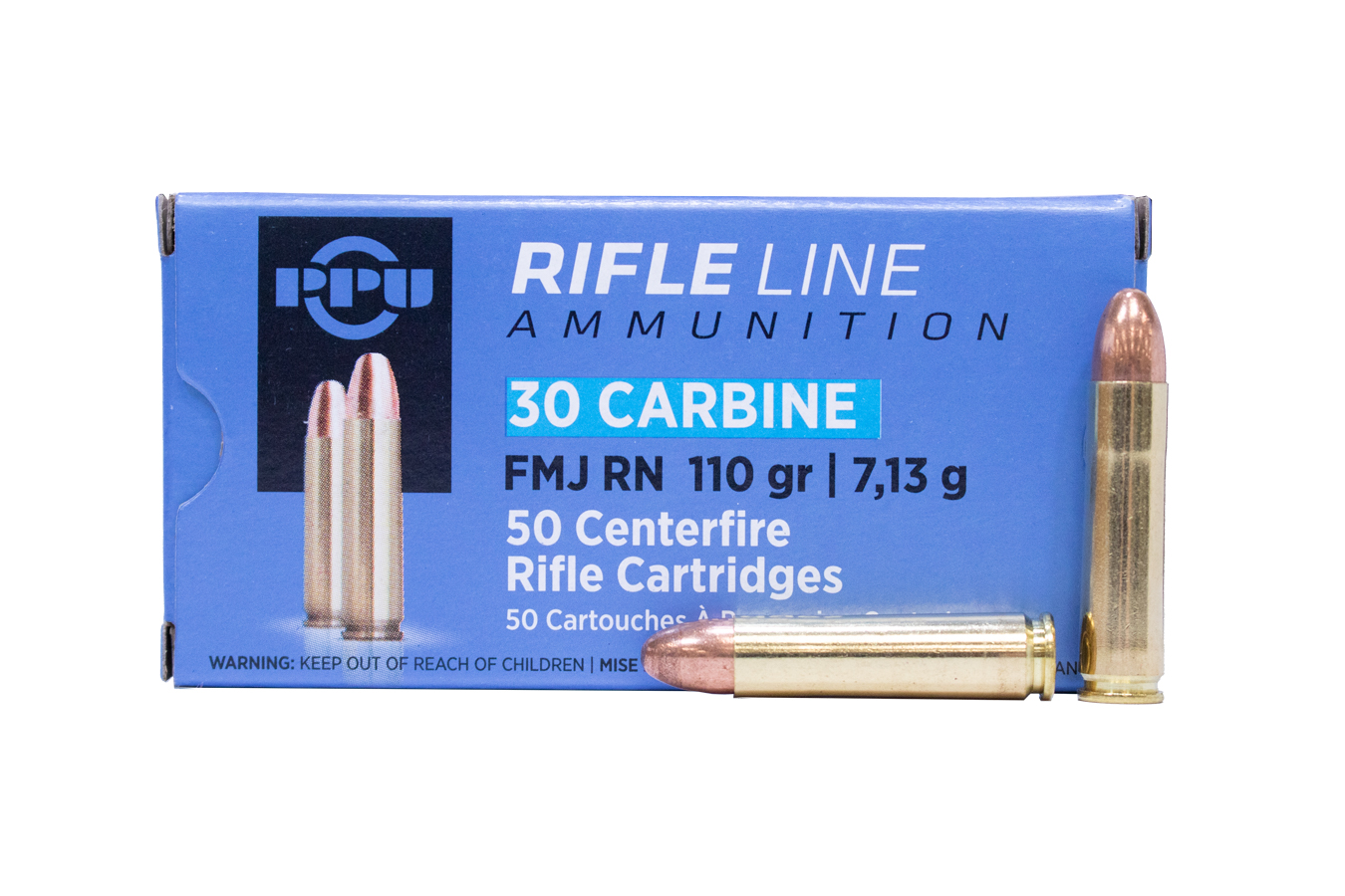 PPU 30 CARBINE 110 GR FMJ 50/BOX