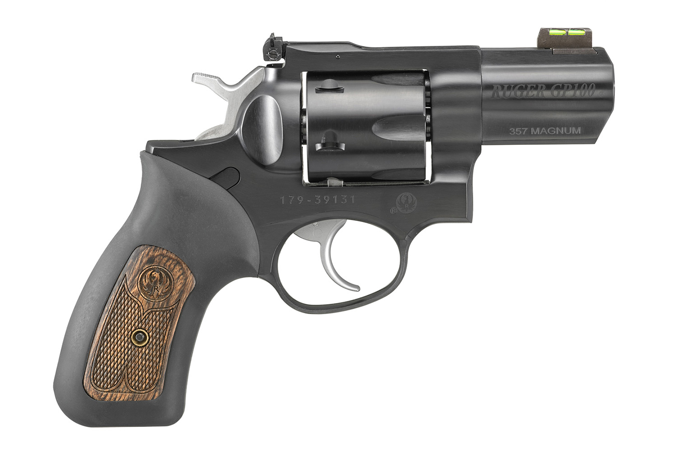 RUGER GP100 .357 MAGNUM DOUBLE ACTION REVOLVER WITH 2.5 INCH BARREL AND BLUED FINISH