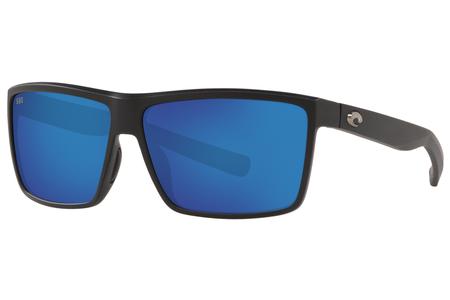 RINCONCITO WITH MATTE BLACK FRAME AND BLUE MIRROR LENSES