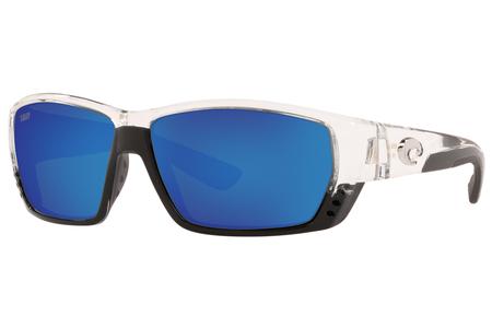COSTA DEL MAR Tuna Alley with Crystal Frame and Blue Mirror Lenses