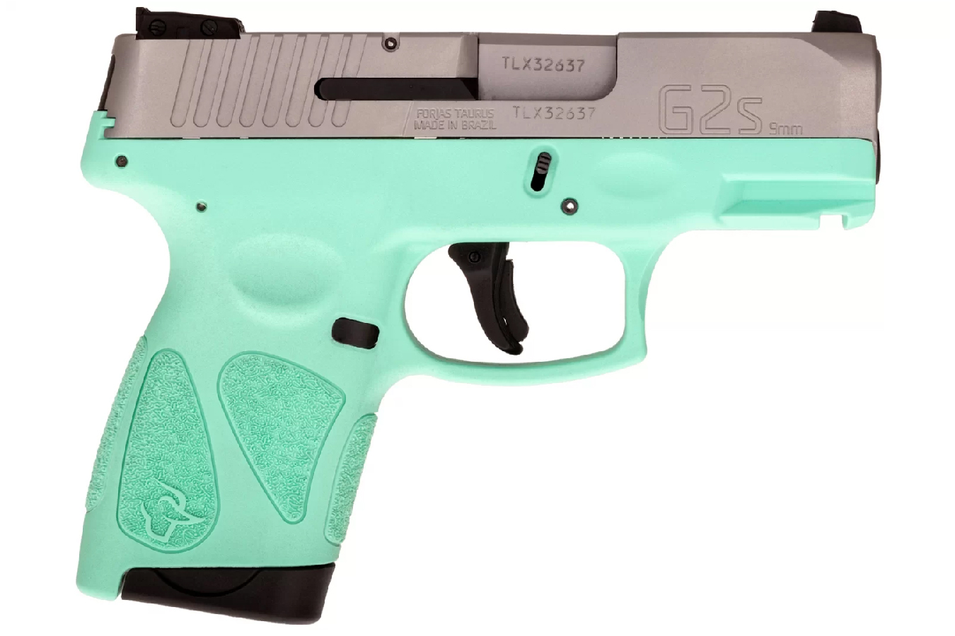 G2S 9MM SINGLE STACK PISTOL WITH CYAN FRAME AND STAINLESS SLIDE