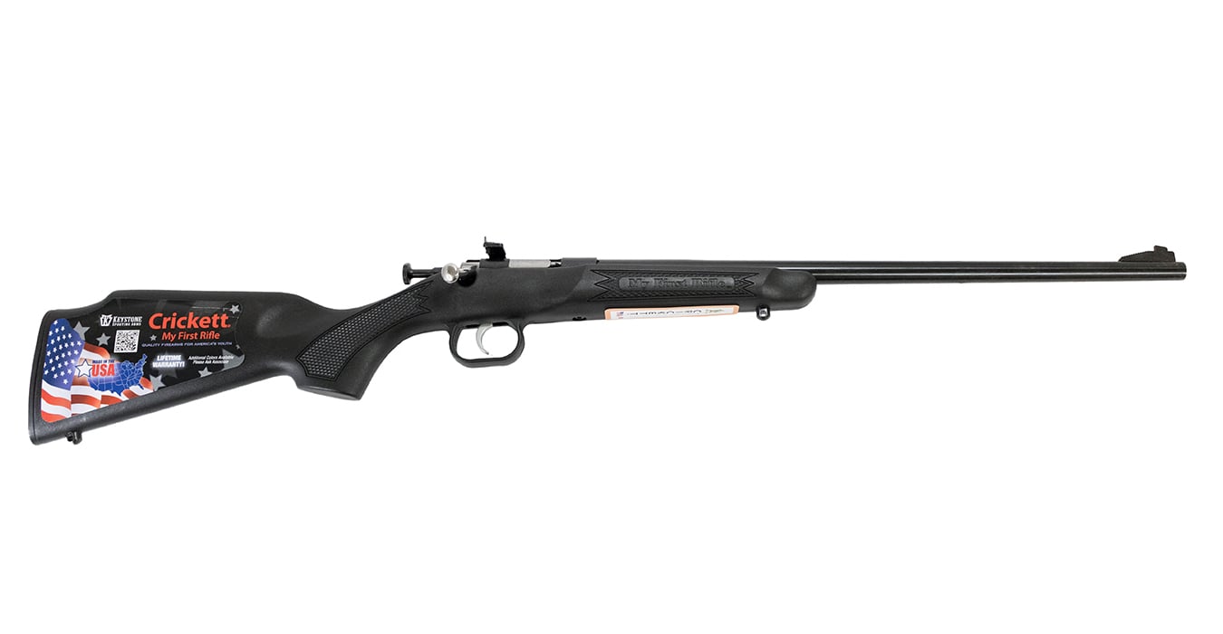 KEYSTONE SPORTING CRICKETT 22 WMR WITH BLACK SYNTHETIC STOCK