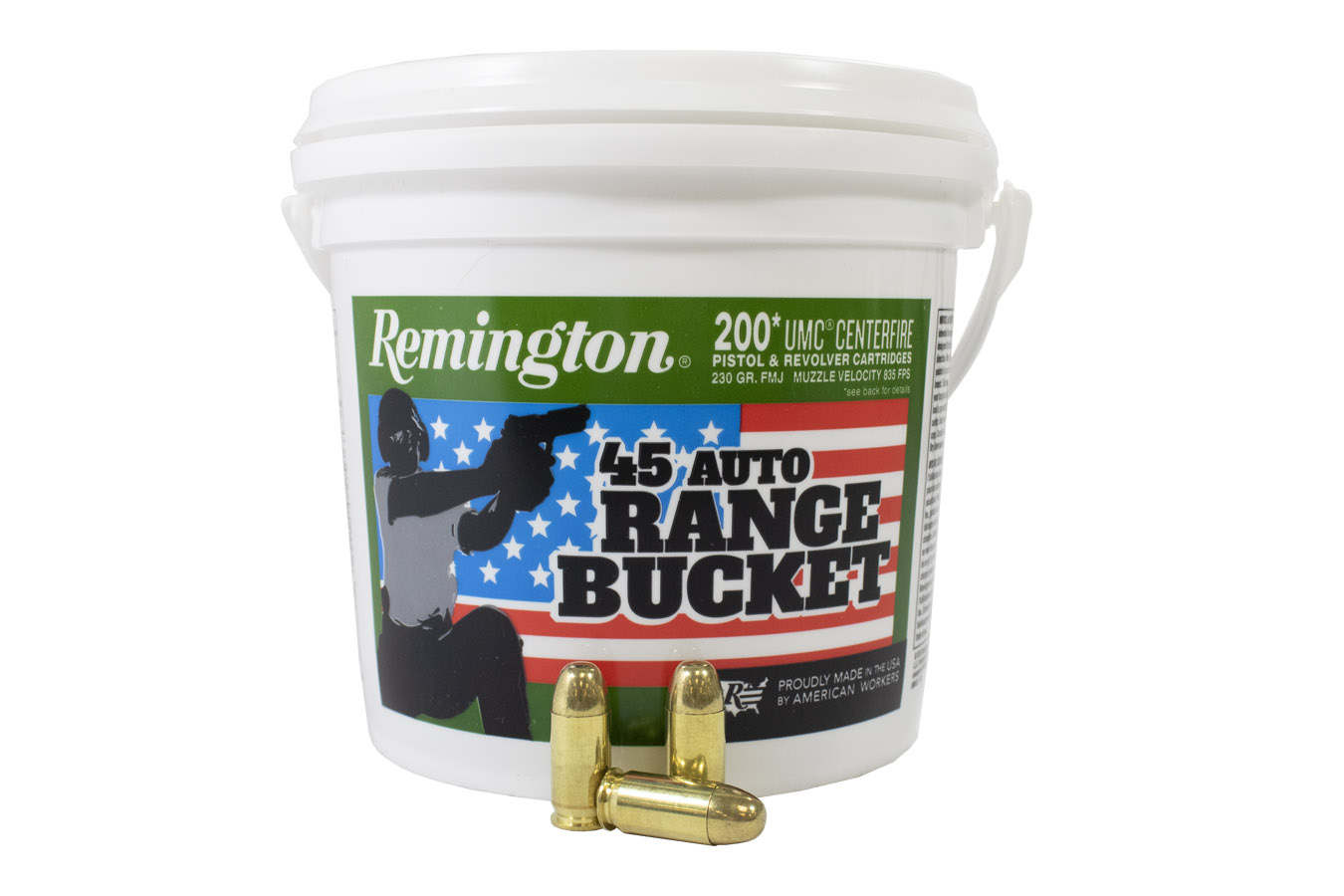 REMINGTON 45 AUTO 230 GR FMJ UMC 200 ROUND RANGE BUCKET