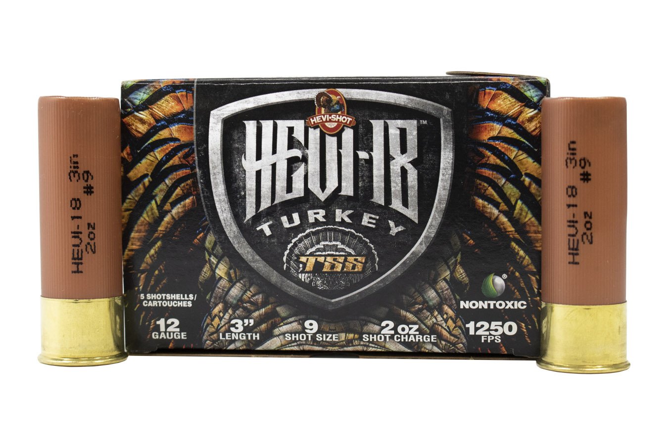 HEVI SHOT 12 GAUGE 3 IN 2 OZ 9 SHOT TSS TURKEY 5/BOX