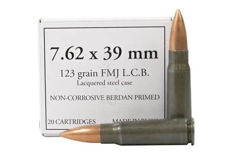 RUSSIA 7.62x39mm 123 gr FMJ Police Trade Ammo 20/Box