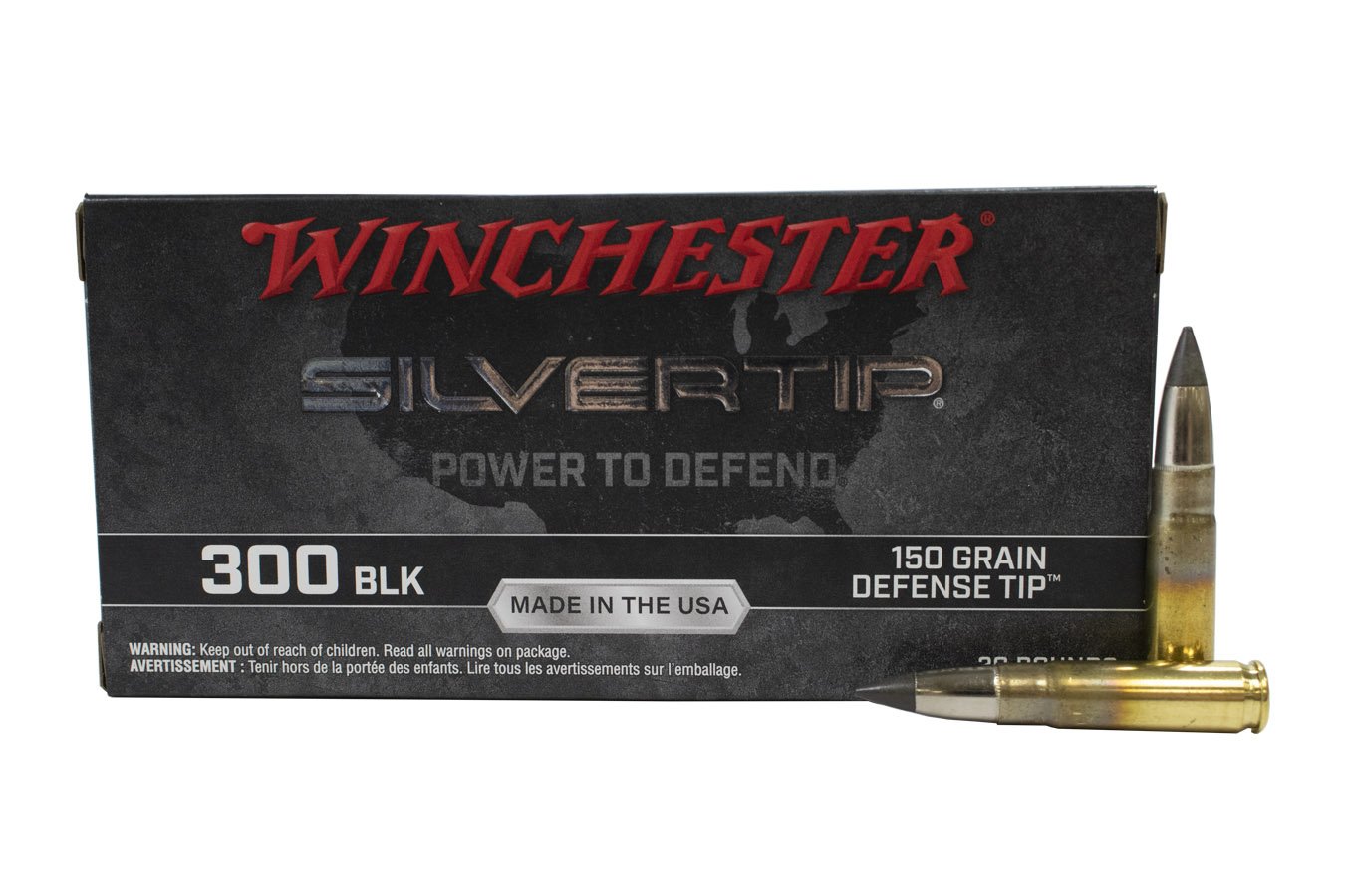 WINCHESTER AMMO 300 BLACKOUT 150 GR SILVERTIP DEFENSE 20/BOX