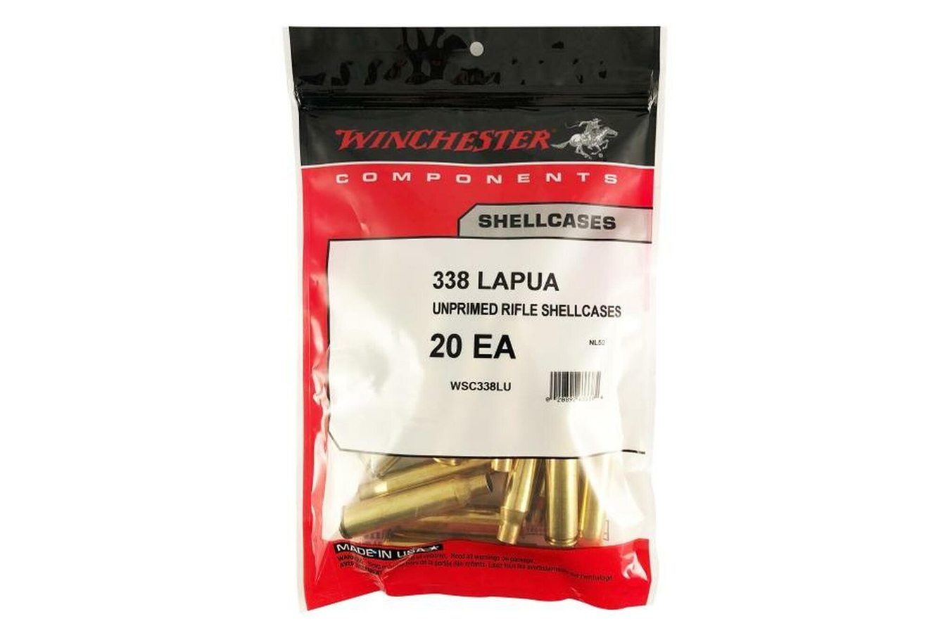 WINCHESTER AMMO 338 LAPUA UMPRIMED RIFLE SHELLCASES