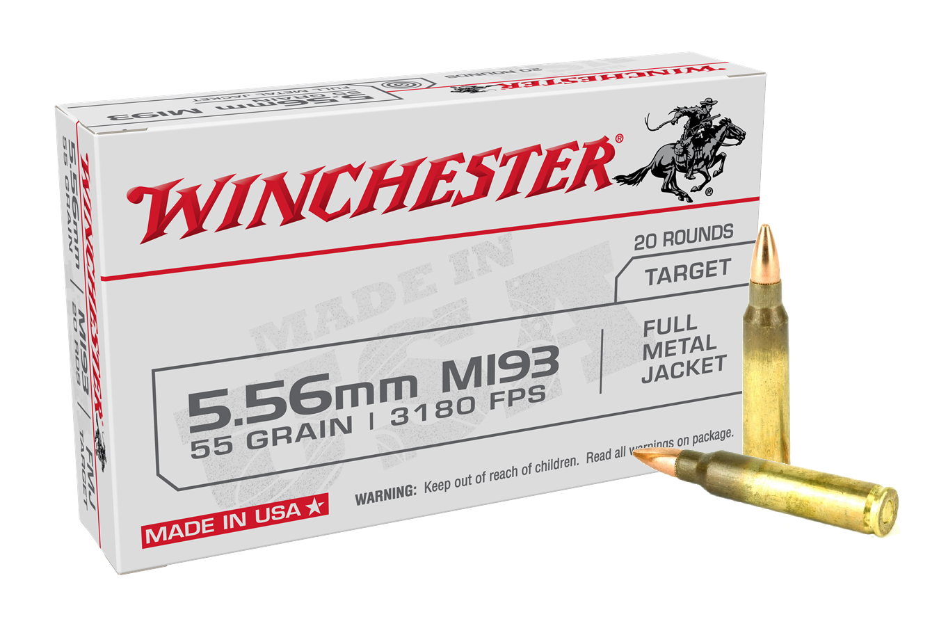 WINCHESTER AMMO 5.56MM 55 GR FMJ