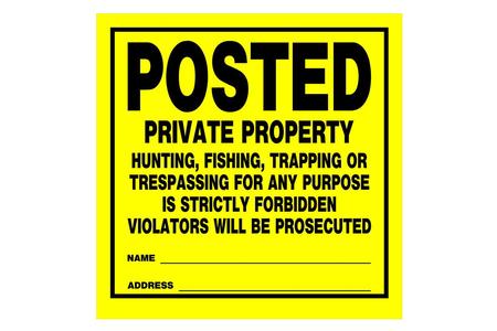 SIGN - POSTED PRIVATE PROPERTY (12 PACK)